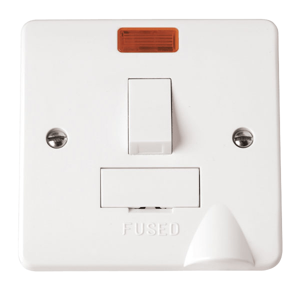 Click Mode 13A Switched Fused Spur + Flex Outlet White CMA052