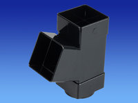 Wavin Squareline Downpipe Branch Black T8835BK