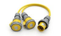 Ebasee CEE IP67 Splitter cable 3x32A 110V Yellow