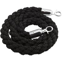 Barrier Rope Black - Chrome Plated Ends