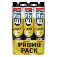 Soudal Fix All Turbo White 290ml Treble Pack