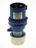 POWERMASTER 16 AMP 220V 2 PIN + EARTH BLUE PLUG