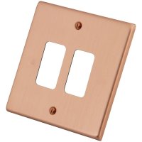 Copper 2 Gang Grid Plate 6102-351