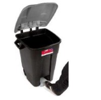 Pedal Wheelie Bin with Grey Lid 120 Litre
