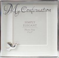 Confirmation Photo Frame/Metal/Silver Finish   (F46611)