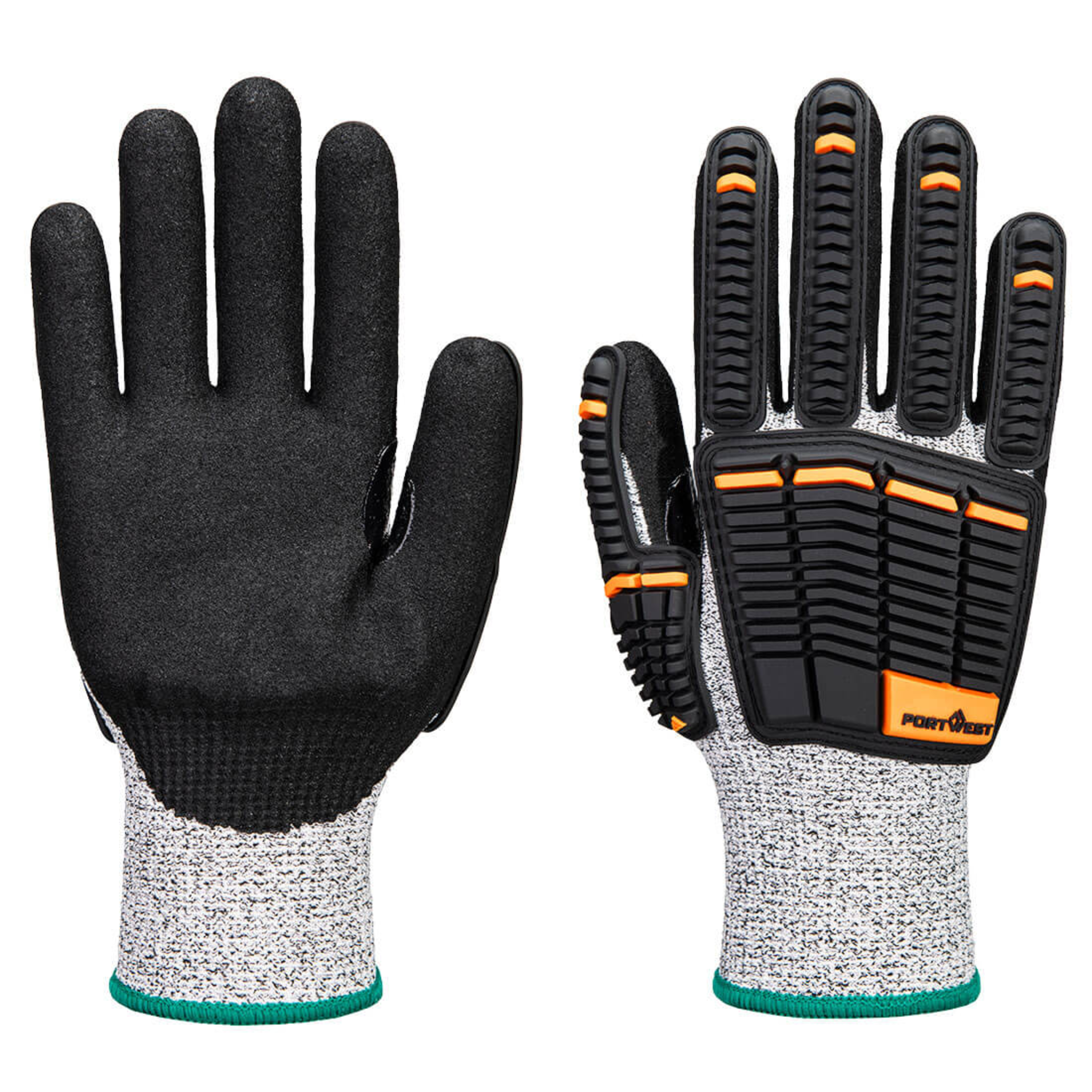 Portwest Impact Nitrile Foam Glove, Grey/Black