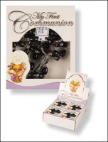 Communion Rosary/Plastic/Black   (C6106/BK)