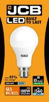 JCB 15W (100W) LED B22 GLS LAMP WARM WHITE 1560 LUMEN