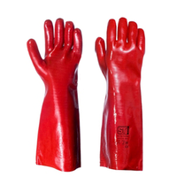 PVC Dip Gauntlet, 45 cm, Red