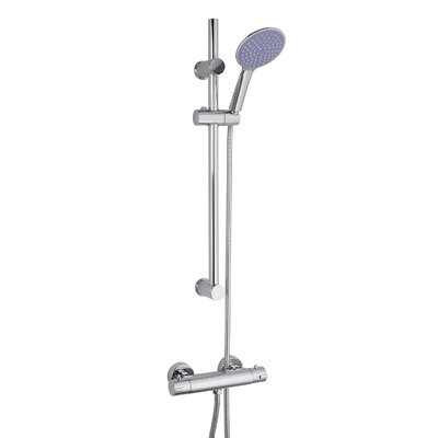 Aline Single Round Outlet Bar Shower C/W Fixing Brackets Chrome 13040P
