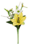 YELLOW FLOWER PICKS 180MM