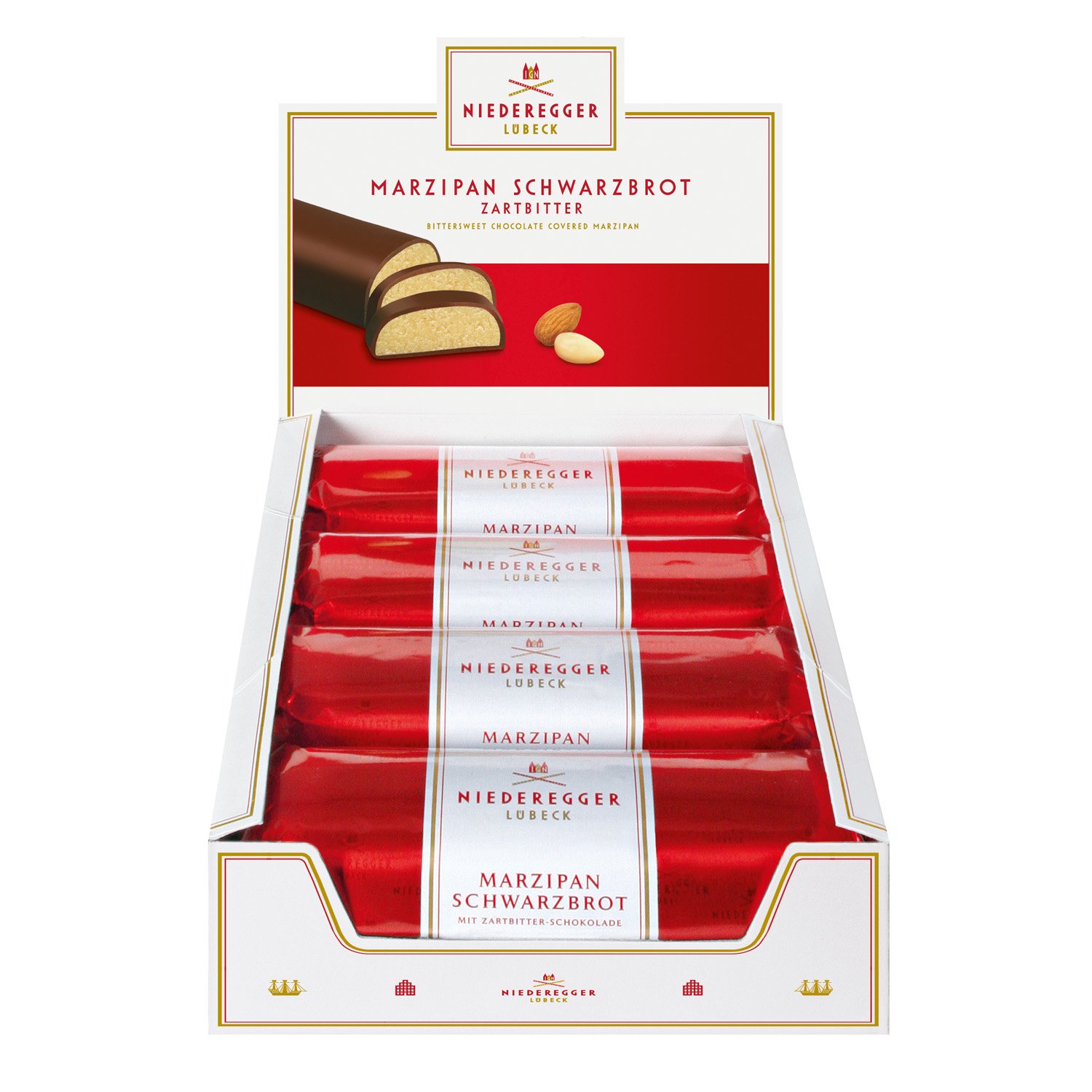 Dark chocolate covered marzipan loaf - 8x200g