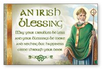 Wood Post A Plaque/Saint Patrick   (85595)