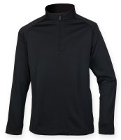 HENBURY 1/4 ZIP TOP WITH WICKING FINISH