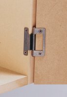 Flush Cranked Hinge 15-19mm doors (50mm) Zinc Plated