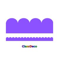 Scalloped Trimmer - "Vibrance" Purple (12m)