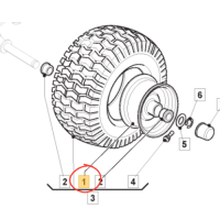 STIGA FRONT WHEEL RIM 4.5" x 6"