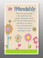 Glass Plaque - Friendship   (32405)