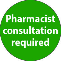 CIRCULAR LABEL PHARMACIST CONSULATION REQUIRE (ROLL 1000)
