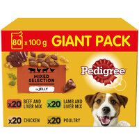 Pedigree Dog Pouch Adult - Mixed Selection in Jelly 100g x 80