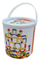 Bricks wood 100 pieces /Drum