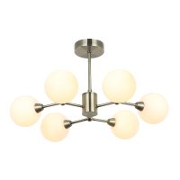 6L ANTIQUE BRASS FITTING C/W OPALGLASS