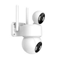 Smart Wi-Fi Dual Lens Outdoor Dome IP Camera White,IP65
