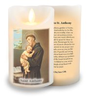 LED Candle/Scented Wax/Timer/St.Anthony   (86680)