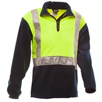 801194 Hi Vis-Sweater, Polar Fleece, W/Tape, Yellow/ Blu