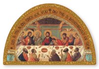 Wood Plaque/Icon/Gold Foil/Last Supper   (33985)