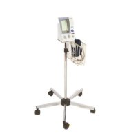 Take the Omron HEM-907 easily from patient to patient while storing all accessories in the attached basket using the Mobile Stand.