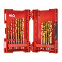 MILWAUKEE SHOCKWAVE&trade; HSS-G TIN RED HEX DRILL BITS SETS