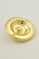 POLISHED BRASS LOW VOLTAGE BELL PUSH 70MM DIAMETER ROUND
