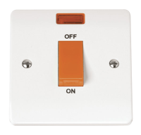Click Mode 1G 45A DP Switch + Neon White Red Rocker CMA201