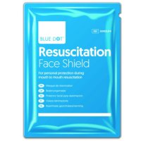 Blue Dot Resuscitation Face Shield-Blue 0.5 x 7.5 x 10cm