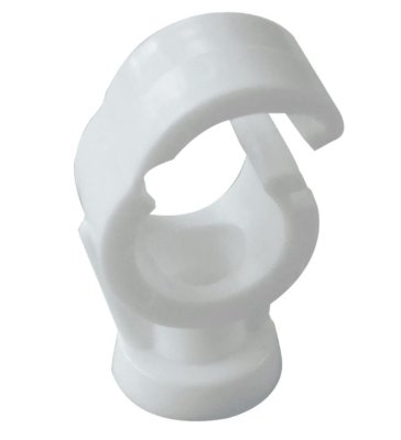 Single Clip Lock 15mm Pipe Clip White P100