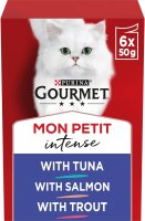 Gourmet Mon Petit Intense Tuna/Salmon/Trout 50g 6pk x 8