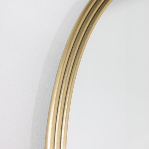 90cm Round Mirror - Gold 3