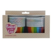 24 Rainbow Baking Cups - 60mm 