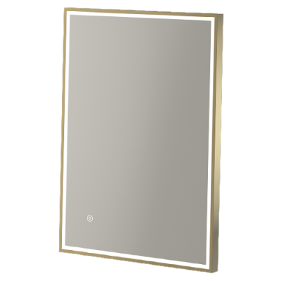 Fuse Frame Brushed Brass Mirror 700mm x 500mm