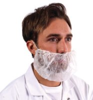 Beard Snoods Disposable White x 100