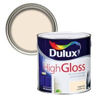 Dulux High Gloss Magnolia 2.5L Tin & Colour Swatch
