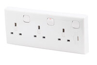 Robus 13A Socket Triplicator Switched