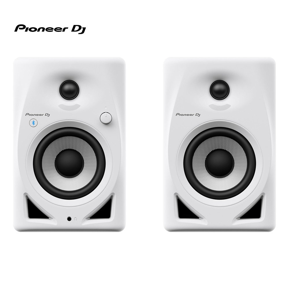 Pioneer DJ DM-40D-BT-W White 4" Active Desktop Monitor Speakers with Bluetooth (Pair)