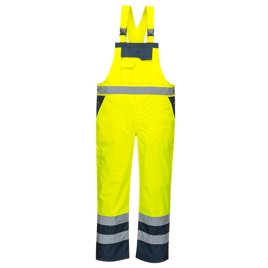 PORTWEST WATERPROOF CONTRAST BIB & BRACE