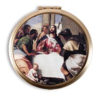 Gilt Pyx/ 2 1/8 inch/Last Supper   (88882)
