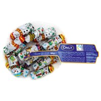 Net of foiled mini Snowmen in milk choc with cream filling - 24 x 85g