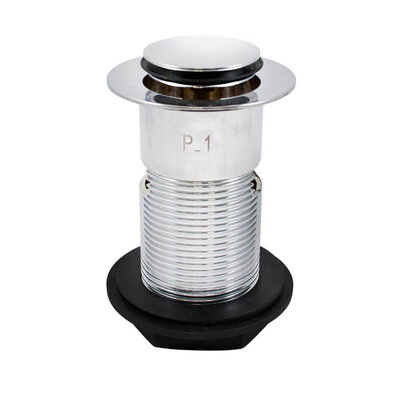 Brass Basin Clicker Waste Chrome Plated Slotted Tail 1 1/4in