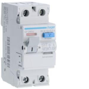 Hager 63A 2P 6kA 300mA Type A RCD CF263J