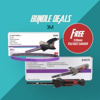 3M CUBITRON II FILE BELT BUNDLE WITH FREE 330mm FILE BELT SANDER